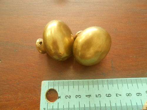Vintage Brass Door Knobs (Dented) 4cm diameter